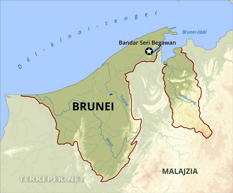 Brunei térkép